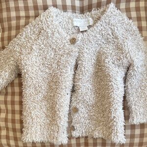 Barefoot Dreams Kids Fuzzy Beige Sweater